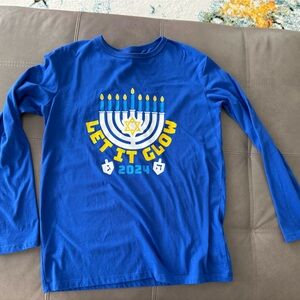 The Children's Place Blue 'Let It Glow 2024' Long Sleeve Tee